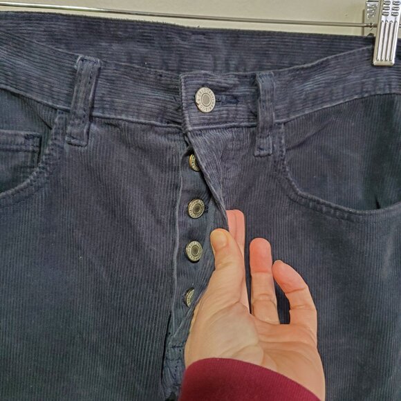 JOHN J. GALT Corduroy Straight Leg 30" Pants Cotton Button Fly Grey Womens Small - Picture 4 of 15